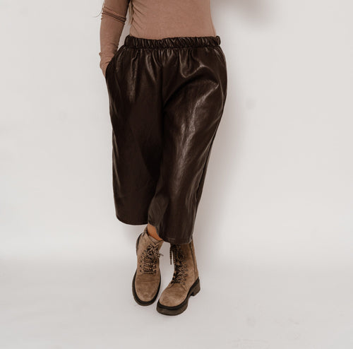 Bermuda Simili Cuir Marron - Tess