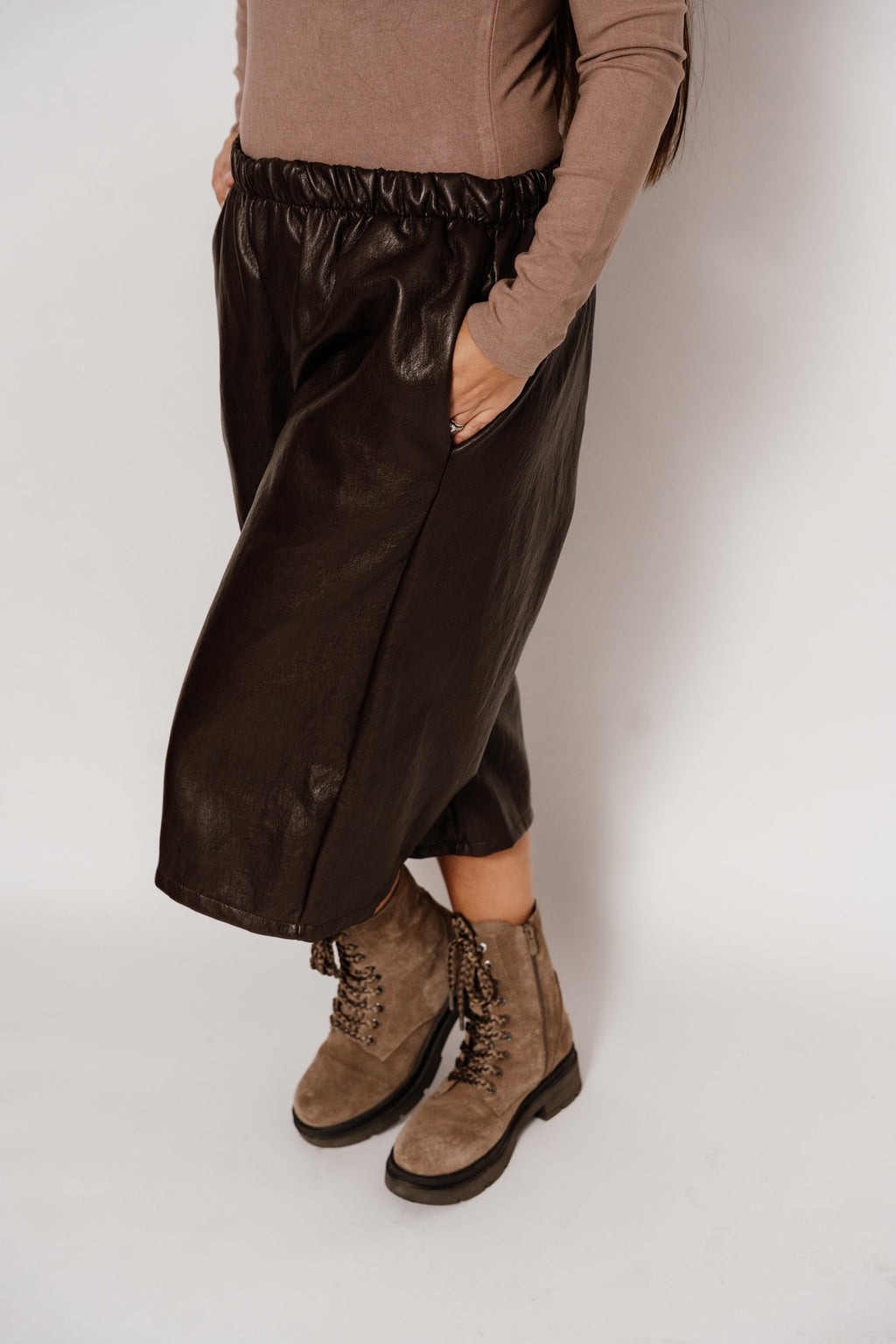 Bermuda Simili Cuir Marron - Tess