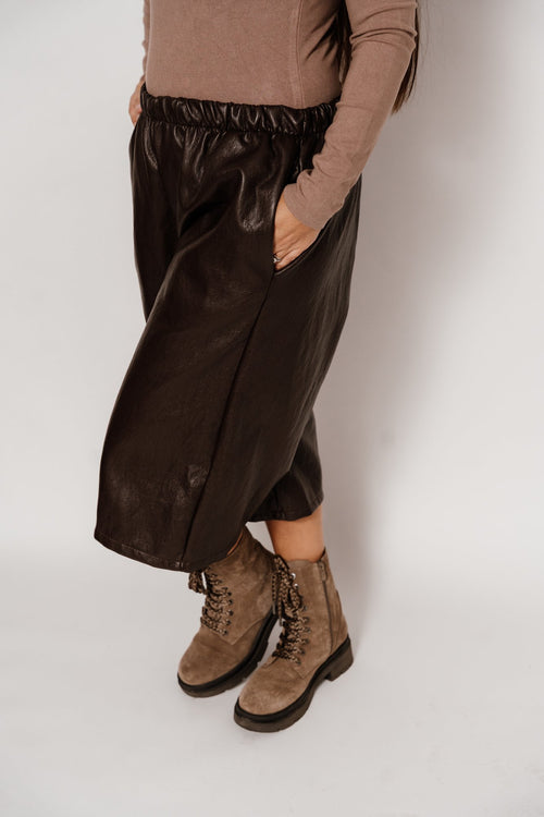 Bermuda Simili Cuir Marron - Tess