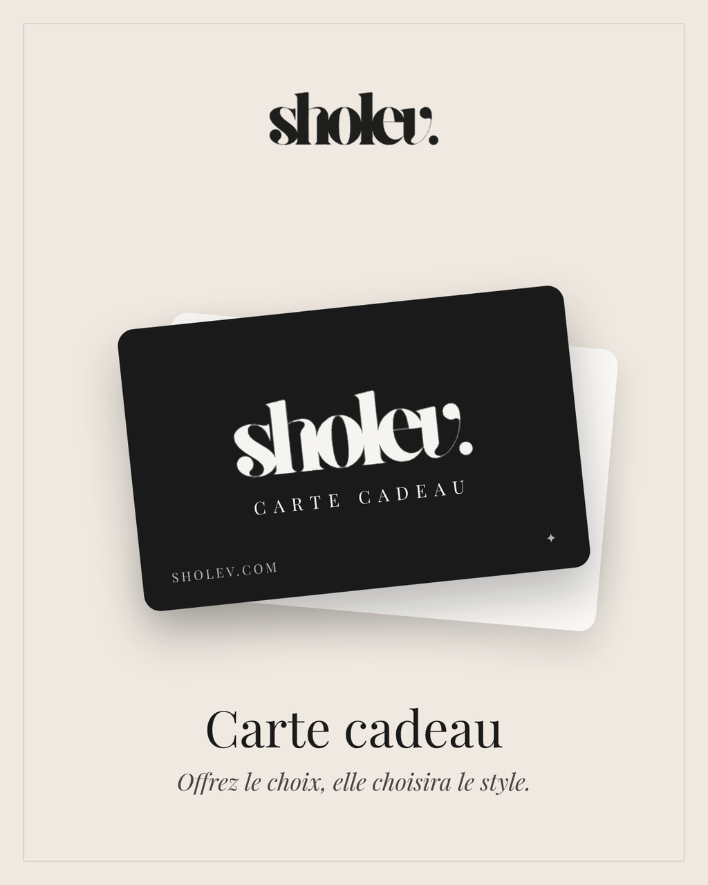 Carte cadeau Sholev