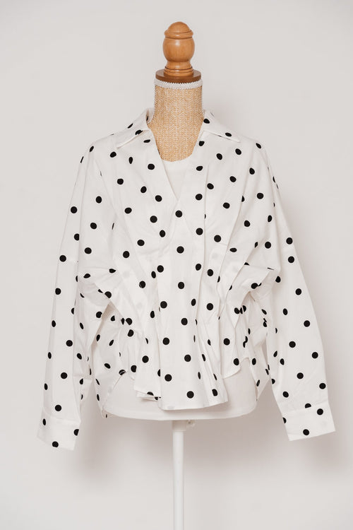 Chemise A Pois Noir - Camille