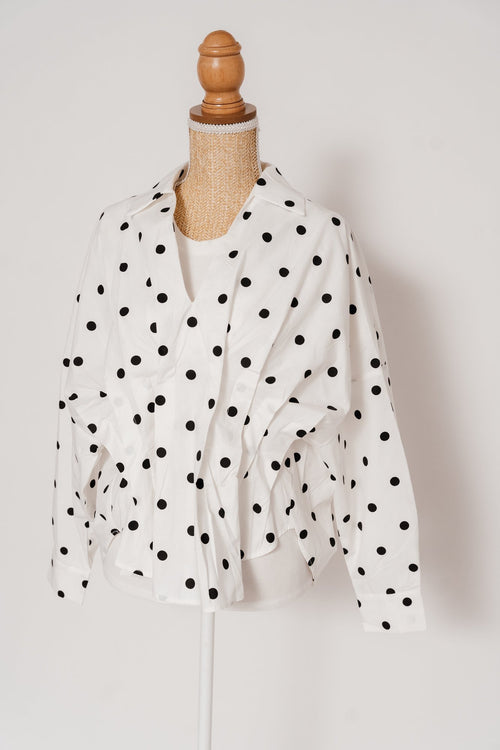 Chemise A Pois Noir - Camille