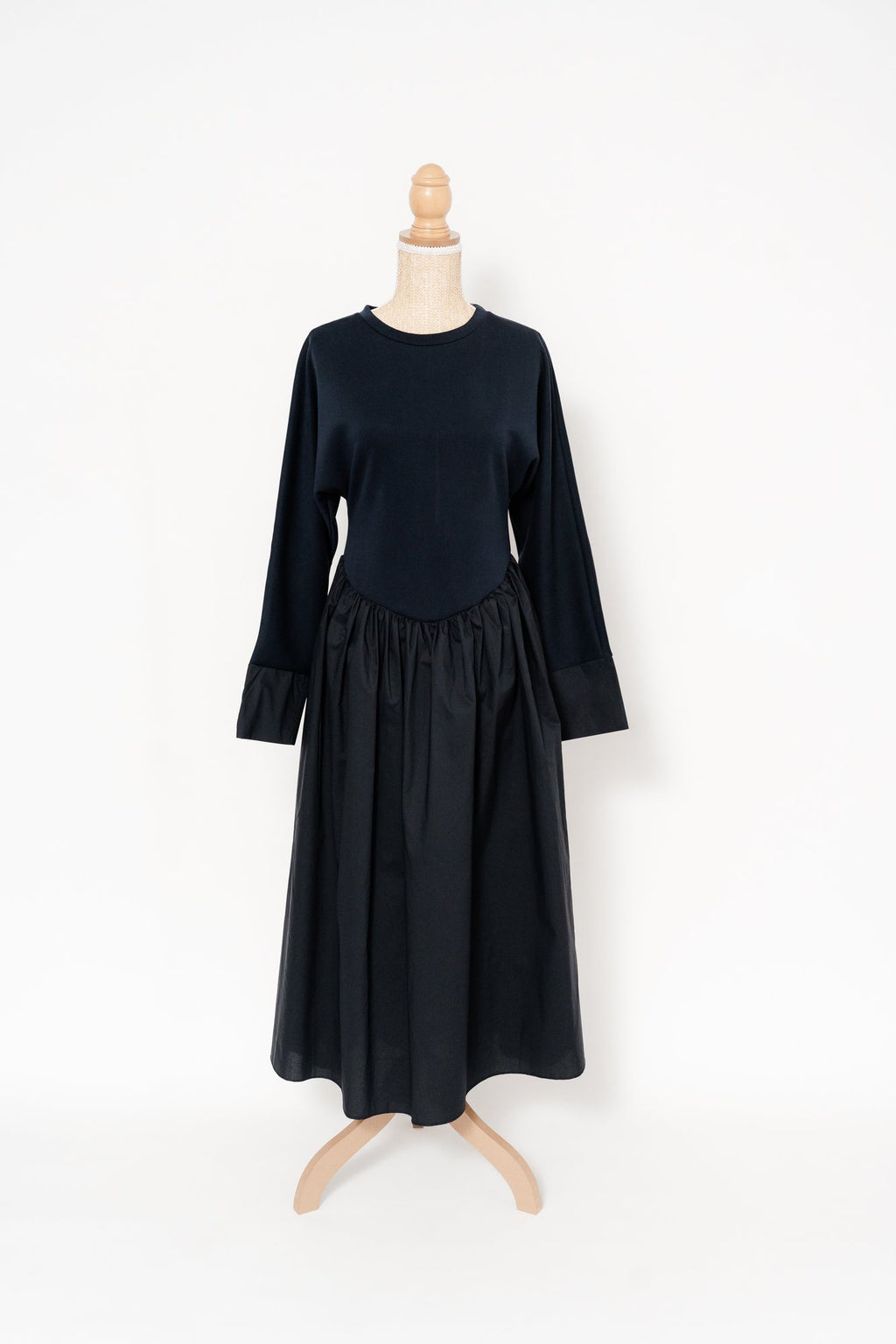 Robe Bi-Matière Manches Longues - Jade