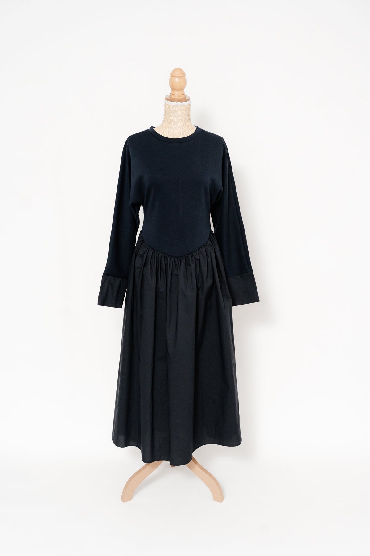 Robe Bi-Matière Manches Longues - Jade