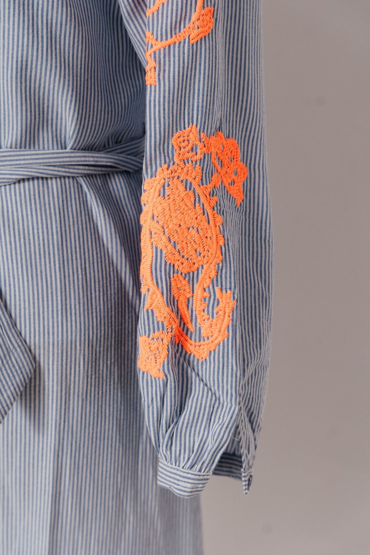 Robe Bleue A Rayures - Solène